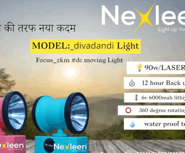 Nexleen DC Divadandi Moving Torch – 10-Hour Backup, Heavy-Duty Farmer Torch