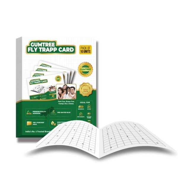 Gumtree Fly Trapp Card (Pack of 10) – Non-Toxic Sticky Fly Trap for Safe and Effective Fly Control