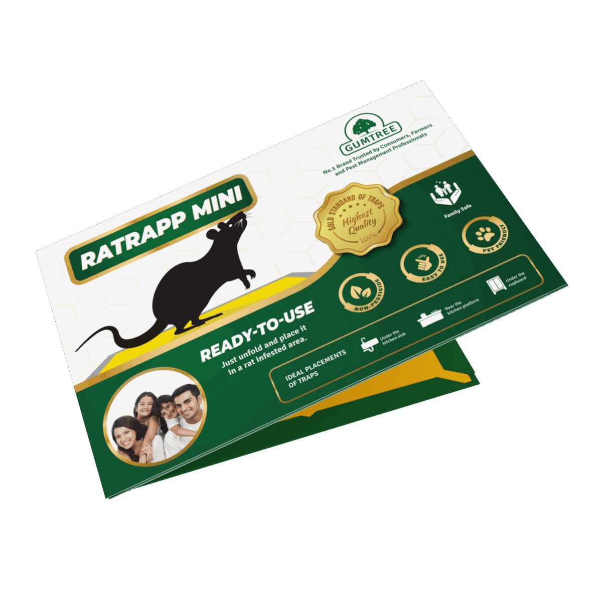 Gumtree Ratrapp Mini – Compact Rat Glue Trap for Mice & Small Rodents | Safe Rodent Control - Image 1