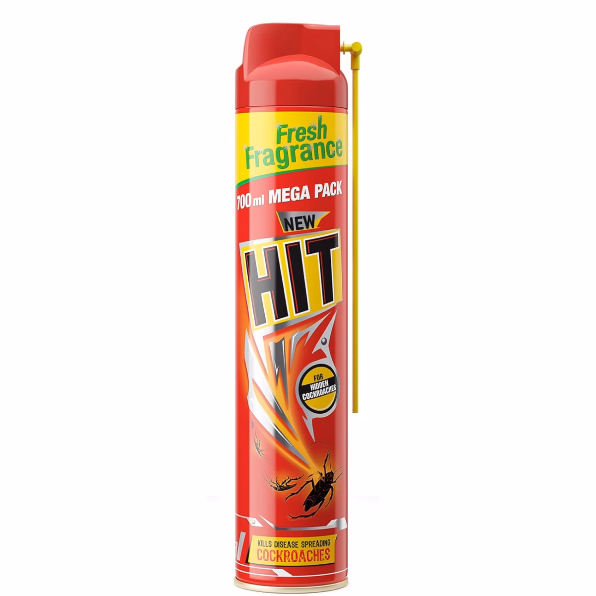 HIT Crawling Insect Killer Cockroach Killer Spray | Instant Kill | Deep-Reach Nozzle | Fresh Fragrance, 700ml - Image 1