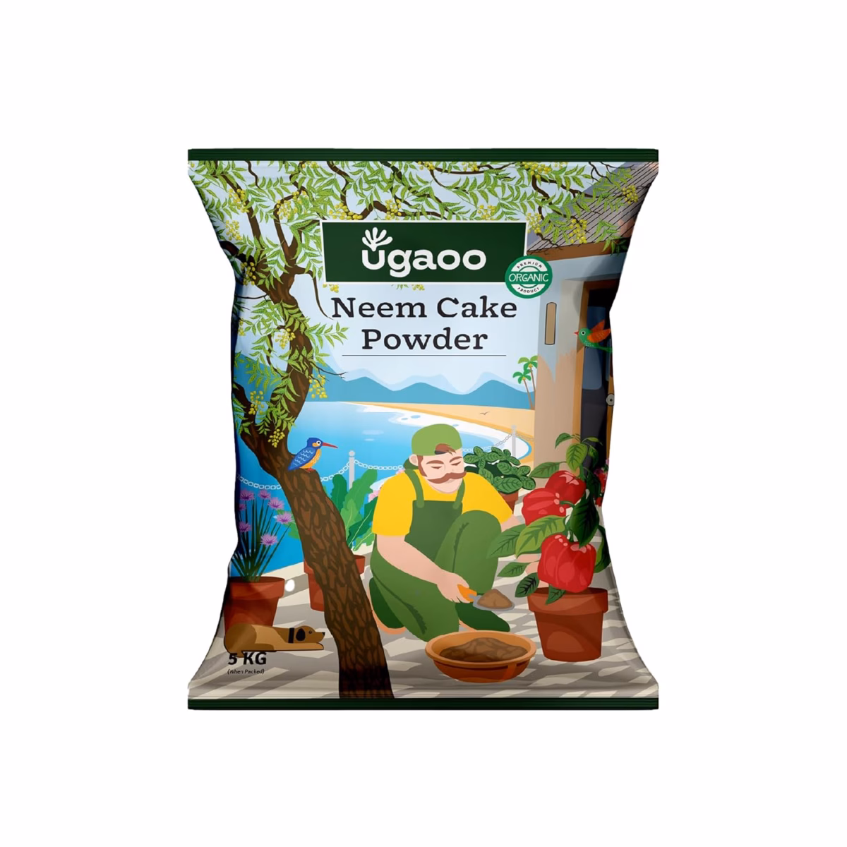 Ugaoo Neem Cake Powder 5Kg | Organic Fertilizer & Natural Pest Repellent for Plants | Soil Enricher for Healthy Growth - Image 1